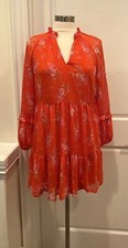 Vince Camuto Orange/pink 817 Small sleeve spring summer Dress new with tags