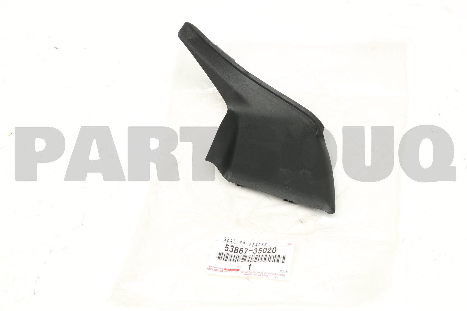 5386735020 Genuine Toyota SEAL, FRONT FENDER TO COWL SIDE, LH  