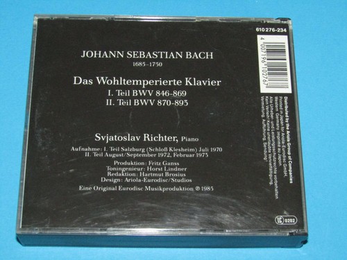 Svjatoslav Richter / Bach: Das Wohltemperierte Klavier (DE 1985) 4 CD-Set - Bild 7 von 9