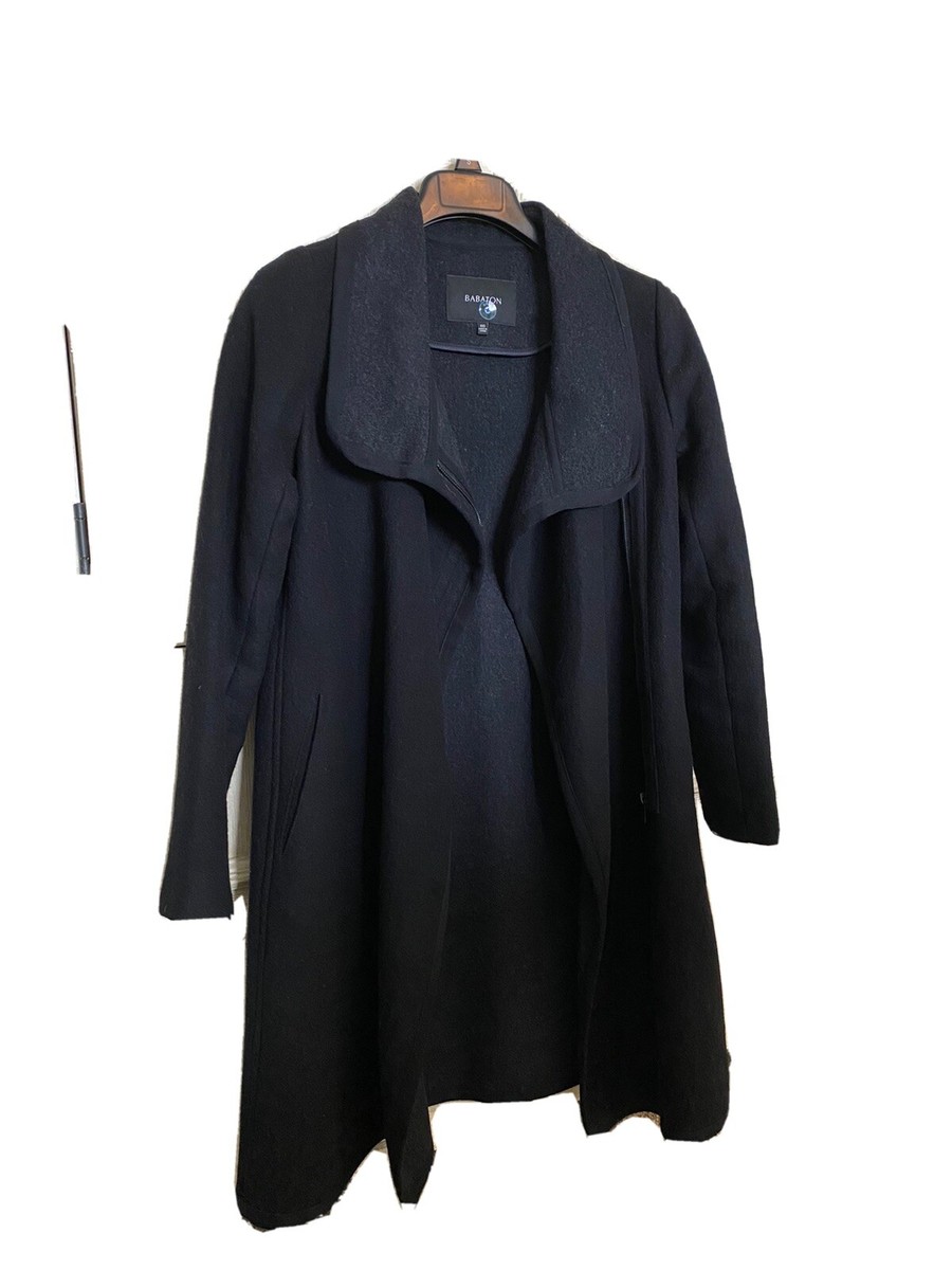 Aritzia Babaton Italian Fabric wool black coat Jacket size XXS