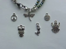 2 STRANDS SEA GREEN BEADS CHARM MEDICAL ALERT BRACELETS CHARMS PICK SIZE CHARM