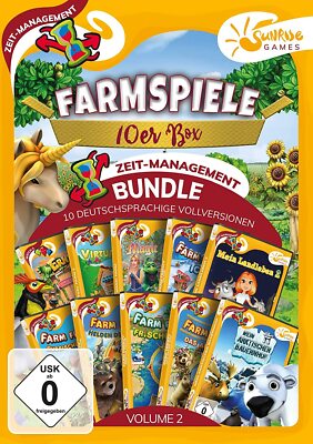 Farmspiele Box Vol. 2 10 Spiele Sunrise Games PC Spiel Zeitmanagement Neu & OVP