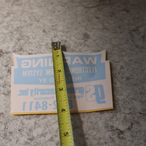 Vintage GREINER Security System Warning Sticker - - Picture 3 of 5