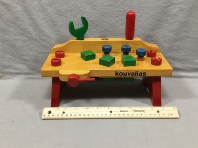 Vintage Kouvalias Greek Wooden Work Tool Bench Toy 1980 S Ebay