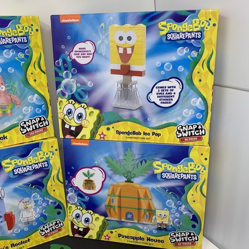 SpongeBob SquarePants Snap & Switch Complete Set Patrick Sandy Plankton Krabs - Picture 4 of 8