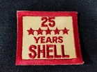 SHELL OIL GAS Company 25 Years Patch Vintage 3 x 3.25 in