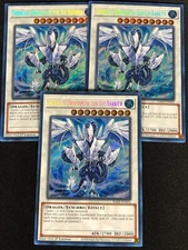 Yugioh Trishula Dragon of the Ice Barrier RA02-EN026 1ST Secret x3 (NM)