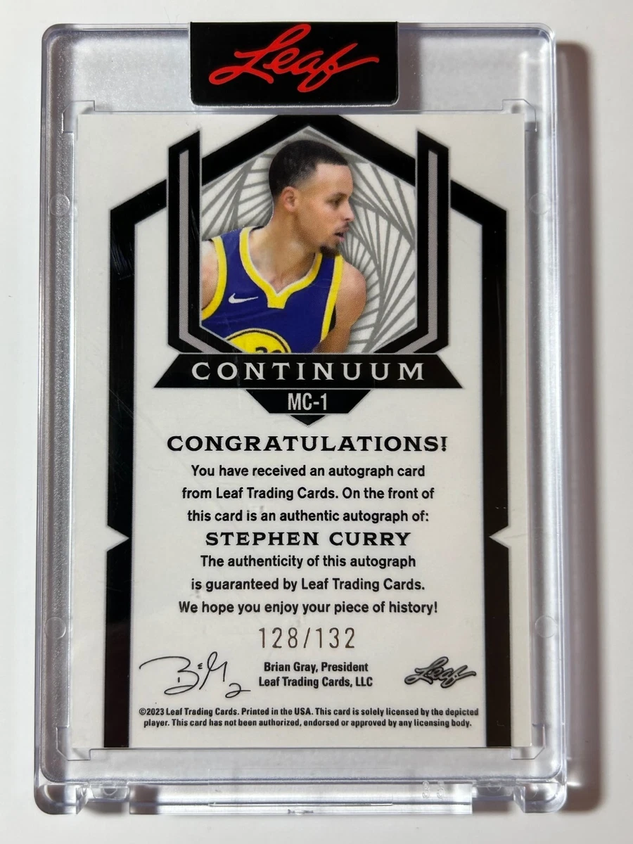 2023 Leaf Continuum AUTO STEPHEN CURRY SP #/132 GOLDEN STATE WARRIORS BASKETBALL