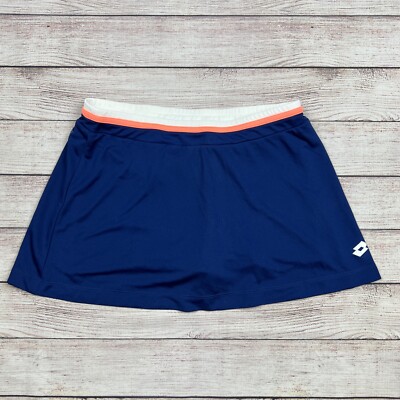 Lotto Tennis Skirt Sheila China Blue Deep Dry Tech Built In Short Women's Size M