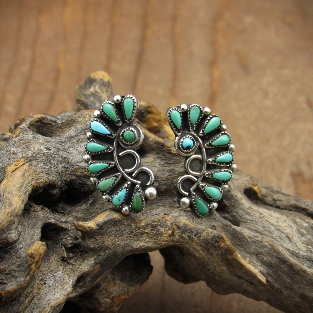 Vintage zuni earrings deals
