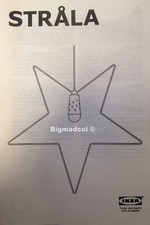 Ikea Strala Christmas White Metal Star hanging light decoration 60cm 603.105.56