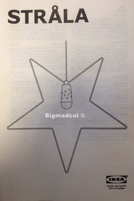 IKEA Strala Christmas White Metal Star 