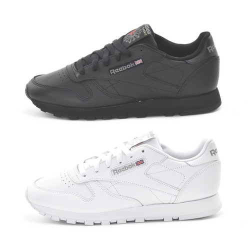 reebok classic leather trainers black
