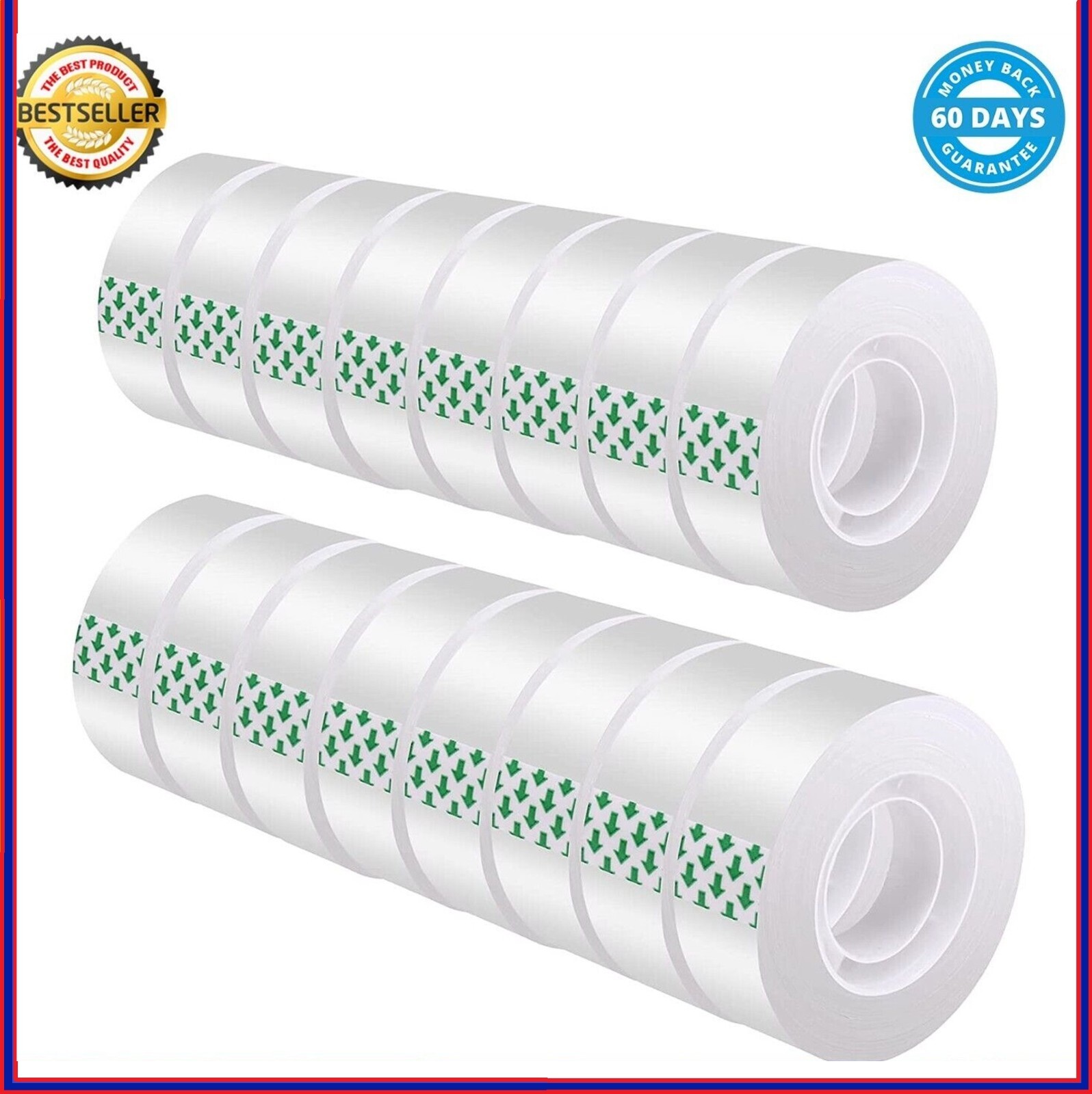 Clear Transparent Tape Rolls 3/4