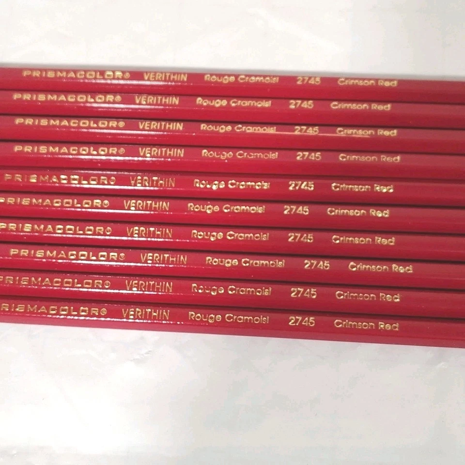 Prismacolor Verithin 2745 малиновый красный карандаши лот из 10 новый не заточенный - Изображение 2 из 4