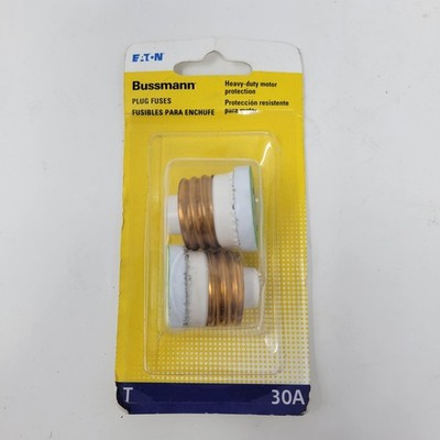 Bussmann 30A Plug Fuses Heavy Duty Protection Dual Element Time Delay 125Vac
