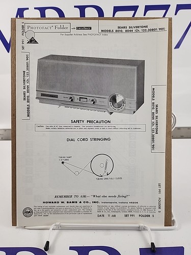 Sams Photofact Repair Service Parts Manual For Sears Silvertone Models 8010,... - Picture 2 of 3