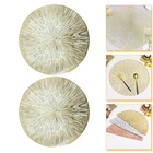 2pcs Table Mat Heat Resistant Placemat Modern Circle Dining Table Decor