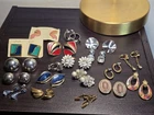 Vintage Earrings Lot, ALL WEARABLE, 19 Pairs Total, Costume Jewelry Nice Signed