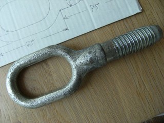 Abschleppöse Einschraubhaken PKW Bolzen 20 mm Rechtsgewinde 1 25 " Steigung ?