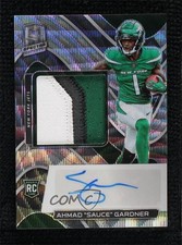 2022 Panini Spectra Rookie Wave Prizm 12/25 Ahmad Gardner Sauce Patch Auto sc2