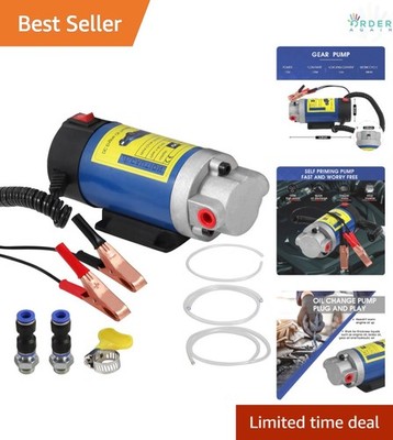 Engine Oil Pump Portable Electric Self-Priming 12V 100W for Car Motorcycle Boat
