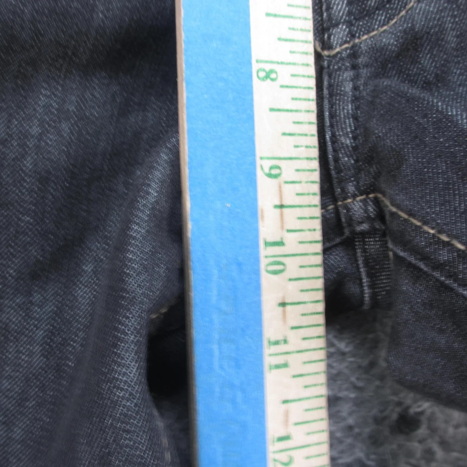 Pantalones de mezclilla de diseñador Matrix Jeans para hombre 32x34 negros ajustados bordados bolsillos Foto 4 de 4