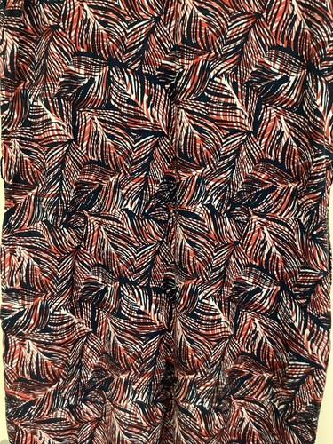 Lily and Me Size 12 Dress Red, White, Blue Print, Linen Blend, Side Pockets - Picture 7 of 7