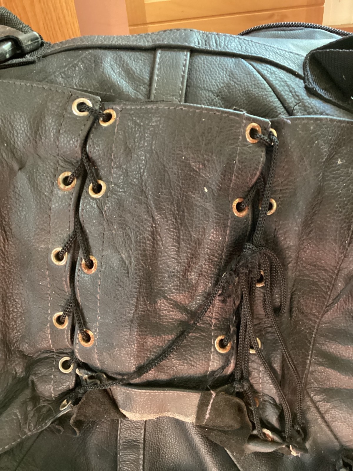 Black Leather Backpack - image 6