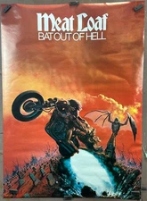 NOS Vtg 1978 Meat Loaf Bat Out of Hell Concert Music Poster PRO ARTS 20"x28" P1