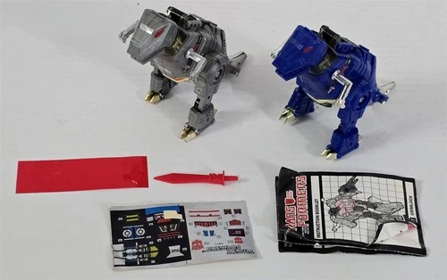 X-136 VINTAGE 1980'S HASBRO G1 & G2 TRANSFORMERS GRIMLOCK ACTION FIGURES