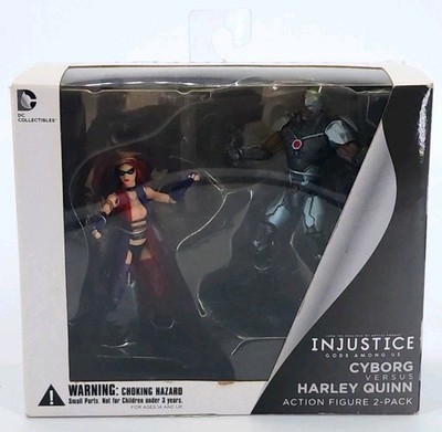 2012 DC Universe Injustice Gods Among Us Cyborg VS Harley Quinn 1:18