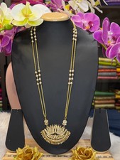 Impon Indian Necklace White Lotus Pathakkam Haram Jewellery N30