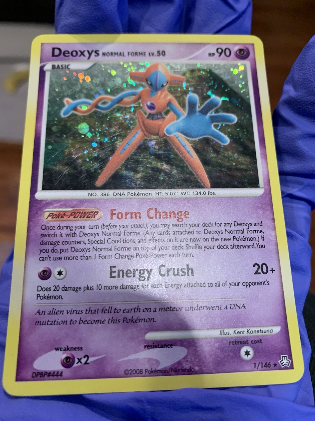 Pokemon Deoxys Normal Forme Legends Awakened 1/146 Holo 2008 Near Mint
