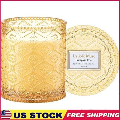 Pumpkin Chai Scented Candle Home Fragrance Gift Indoor Decor Aromatherapy New