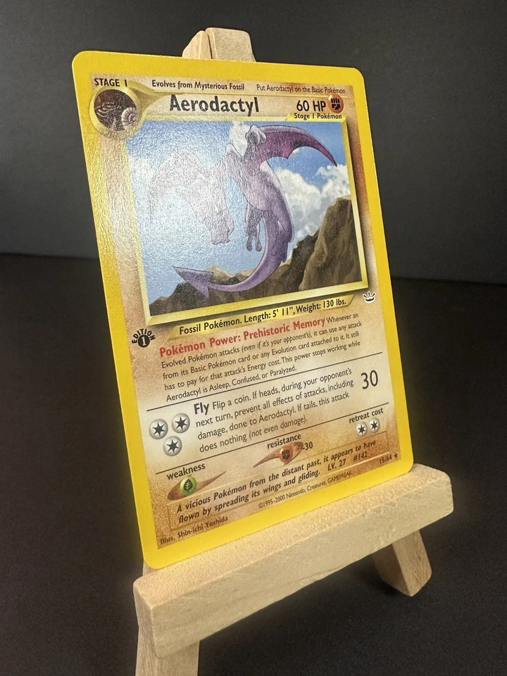 1st Edition Aerodactyl 15/64 - Rare - 2001 Neo Revelation Pokemon Vintage - Image 3 of 4