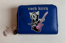 Claire's Vintage Y2K 2000s Blue Rock Kitty Wallet - New Girls