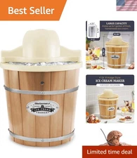 Maxi-Matic EIM-924L 4-Quart Electric Ice Cream Maker – Pine Bucket Elegance