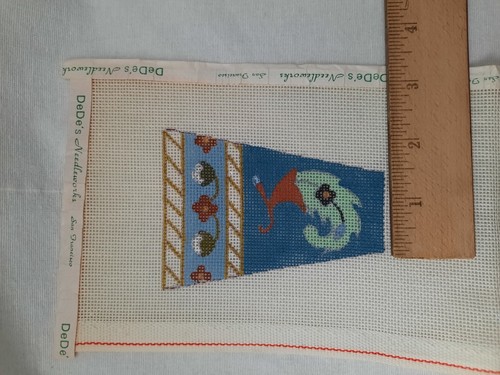 Dede's Needleworks Scissors Case Unfinished Needlepoint Canvas - Picture 9 of 11