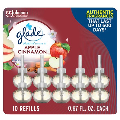 	Glade PlugIns Refills Apple Cinnamon Essential Oils 6.7oz 10 Ct	