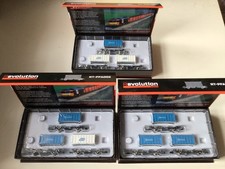 9 x Revolution Trains N Gauge PFA Flat wagons with British Gypsum containers (A)