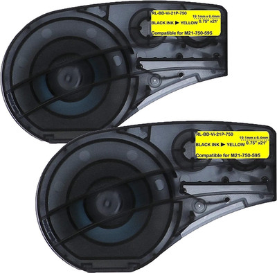 Compatible Label Tape Replacement for M21-750-595-YL-BK Work with BMP21-PLUS/LAB