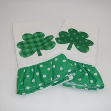 St. Patrick's Day Lucky Day Irish Shamrock Kitchen Dish / Tea Towels Set of 2