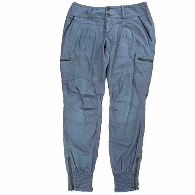 Noa Noa Denmark Danish Cargo Jogger Style Pants Elastic Smocked Cuffs Women s M