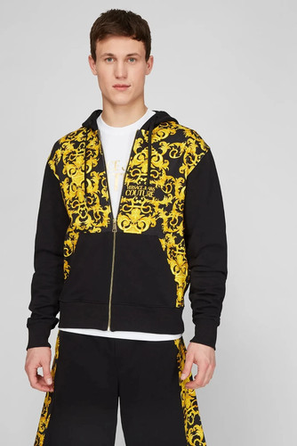 -71%OFF Versace Jeans Couture VJC hoodie ZIP-UP felpa sweatshirt sz L