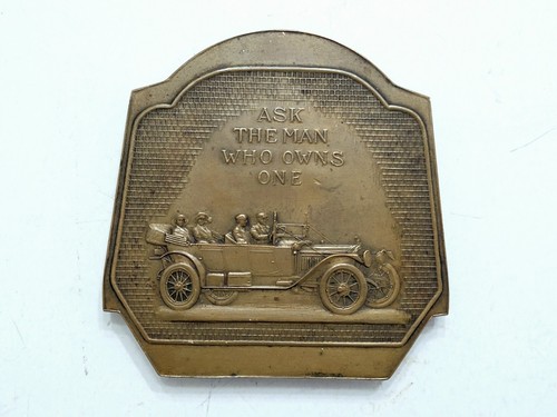 Vintage Packard Paperweight Bronze Automobile Advertising 3.5" x 3.5" Whitehead