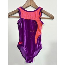 Gk Elite Velvet Pink gymnastics leotard size child medium