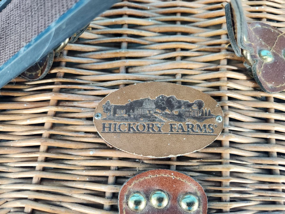 COSTA DE PICNIC NOSTÁLGICA GRANJAS DE NOGAL AMERICANO VINTAGE COTTAGECORE PESCA DE SAUCE CREEL Foto 3 de 4