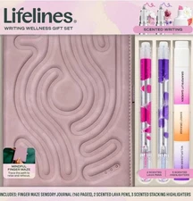 Lifelines Writing Bundle Dusty Pink (New - Lava Pen, Journal, Highlighter)