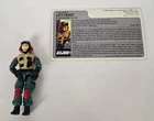 Vintage GI Joe Lift Ticket Tomahawk Pilot Action Figure 1986 Hasbro w/ File Card